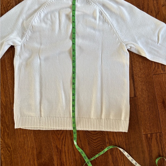 Sweater-White cotton acrylic very soft sweater. Karen Scott Macy’s - Picture 12 of 14